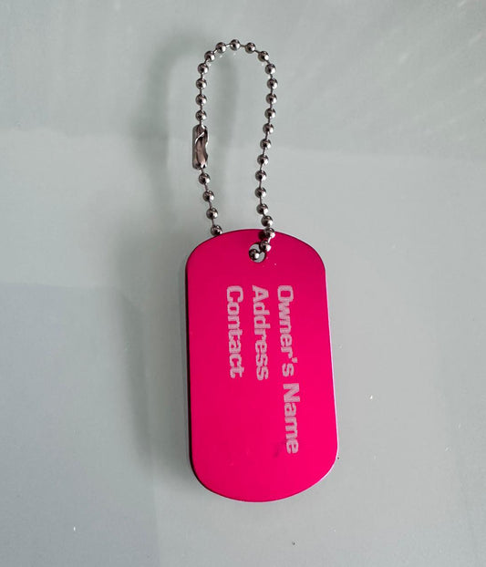 Rounded Rectangle Metallic Keychain 1